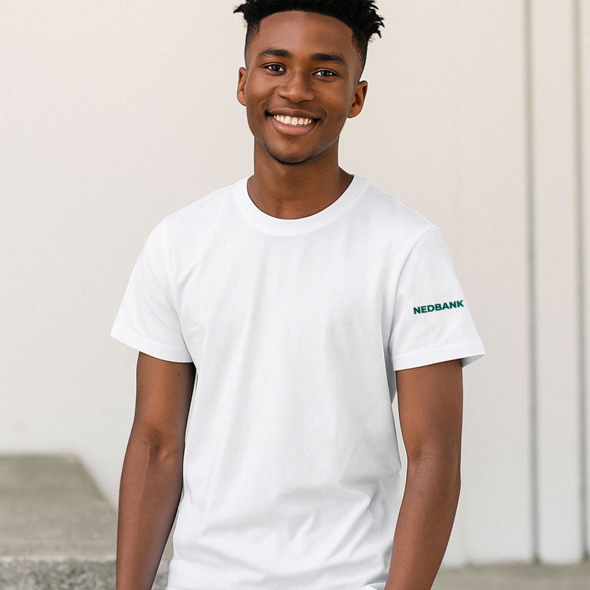 Picture of Mens White Okiyo Yuugen Organic 165g T-Shirt With Print