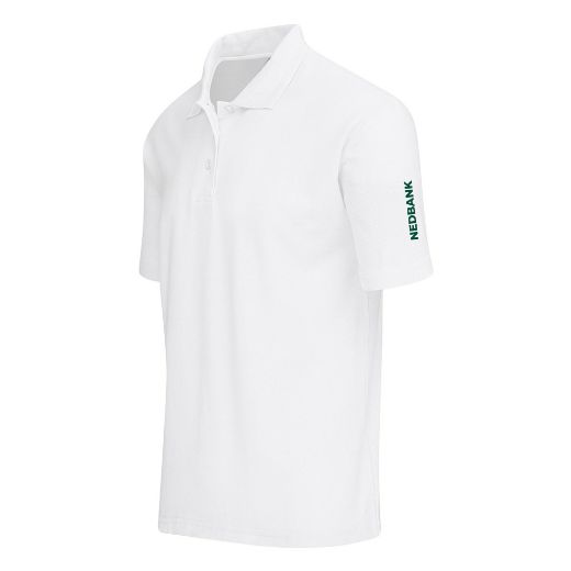 Picture of Mens 200G Pique Knit Golf Shirt White