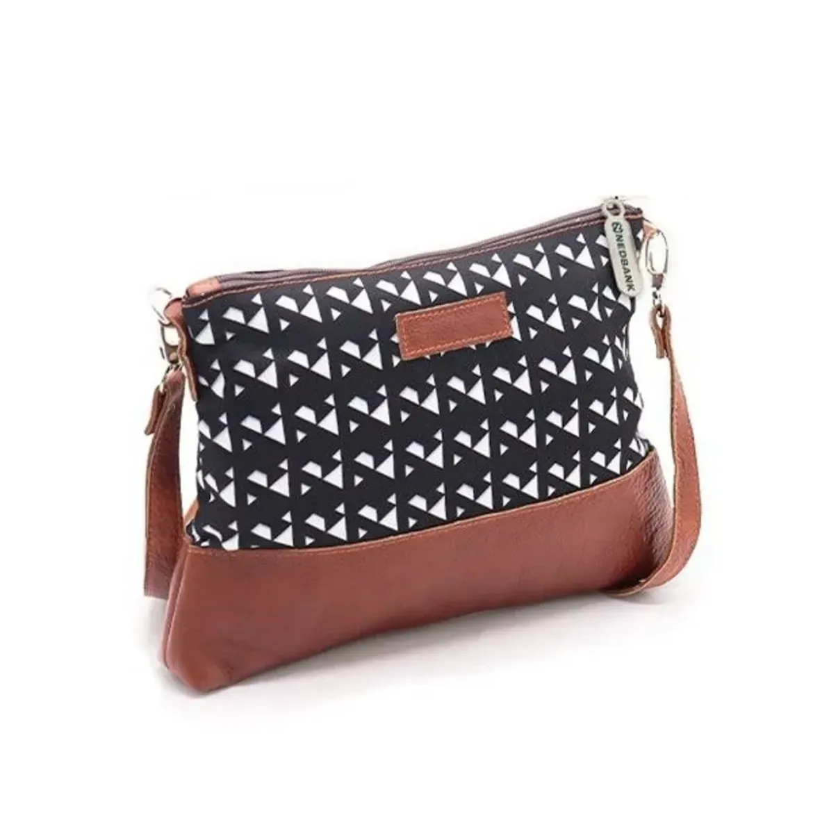 Picture of Ladies Shoulder Bag Leather bottom and print