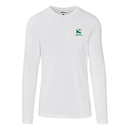 White Long Sleeve Tee 180g		