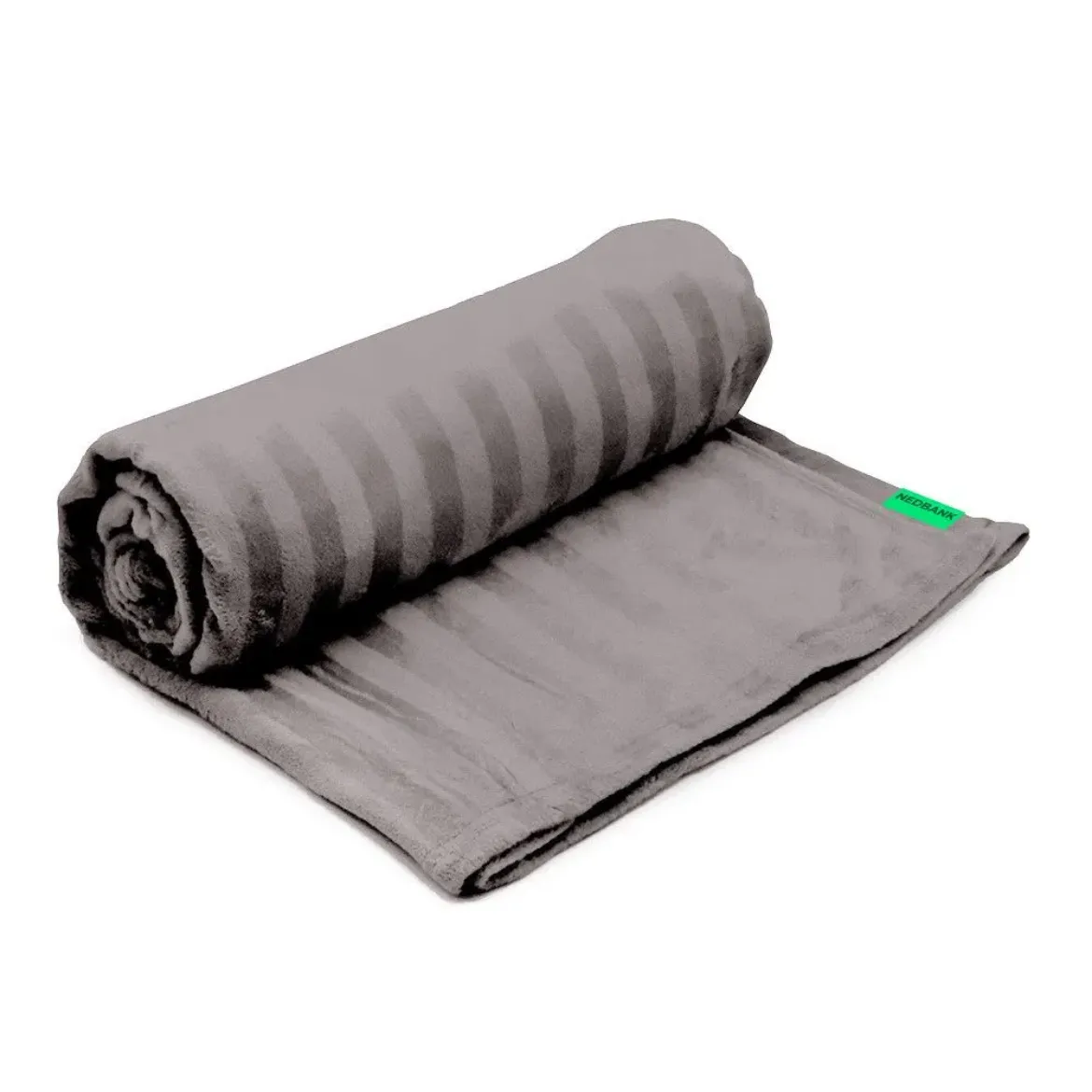Suede Polyester Fleece Blanket Grey