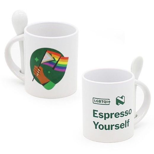 Eden Sublimation Ceramic Mug & Spoon Set