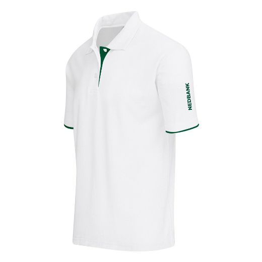Picture of Mens 200G Pique Knit Golf Shirt White