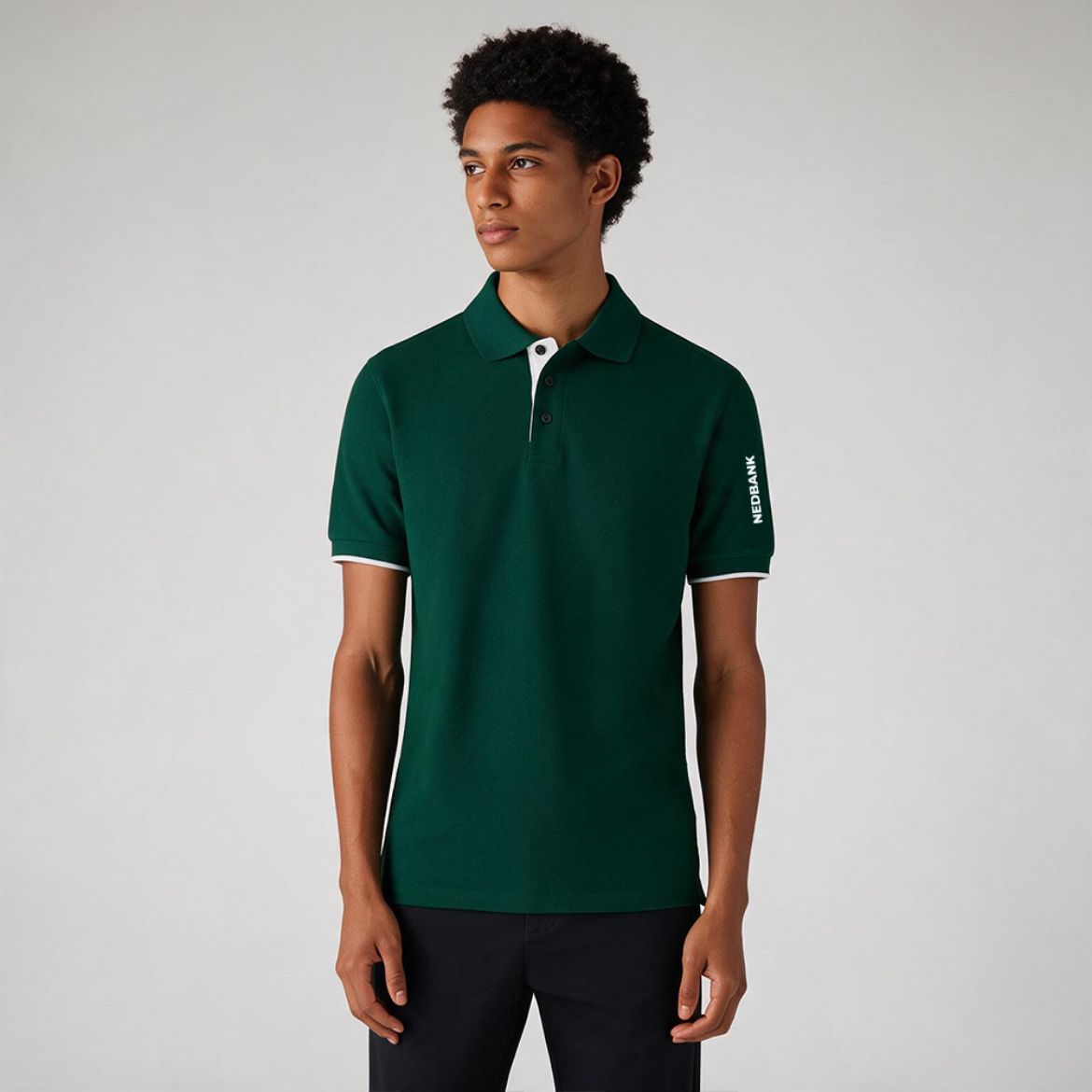 Picture of Mens 200G Pique Knit Golf Shirt Green