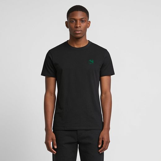 Picture of Mens Black Okiyo Organic 165g T-Shirt With Print