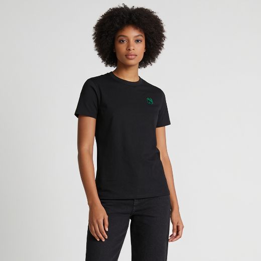 Picture of Ladies Black Okiyo Organic 165g T-Shirt With Print